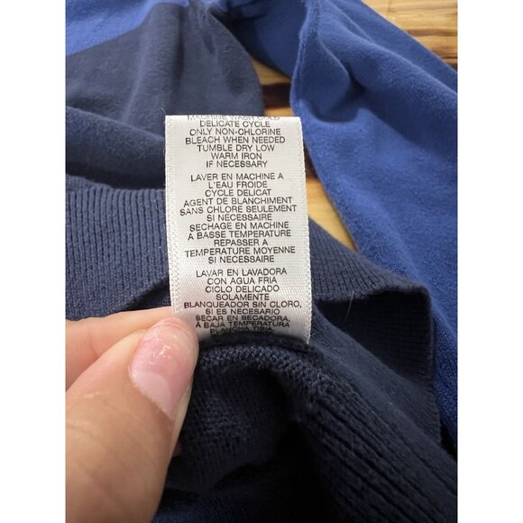 Michael Kors Sweater Women Size Small Blue Cotton Blend Long Sleeve Classic City - Picture 11 of 11